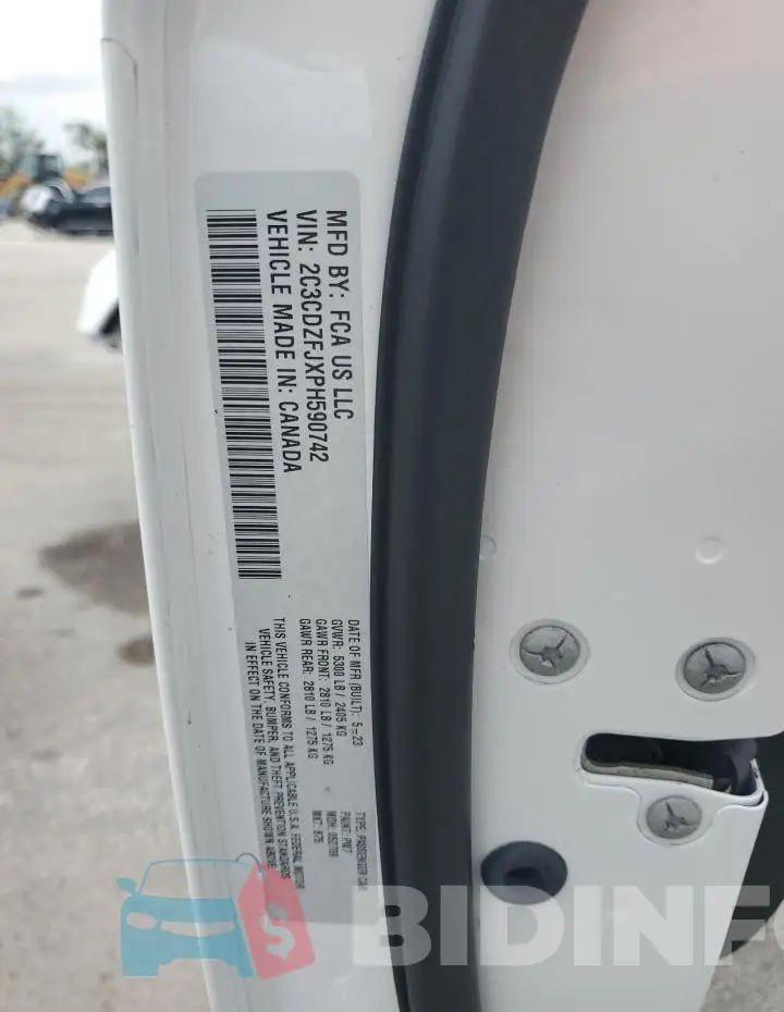 2C3CDZFJXPH590742 Photo# 12