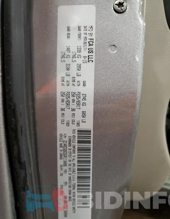 2C4RDGBG5GR110086 Photo# 13