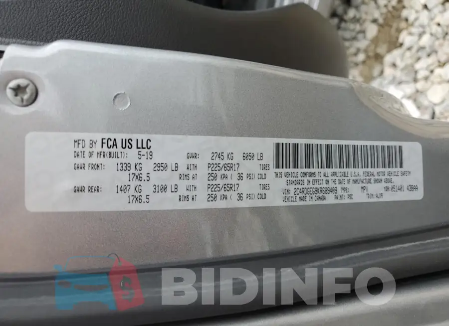 2C4RDGEG9KR689409 Photo# 14