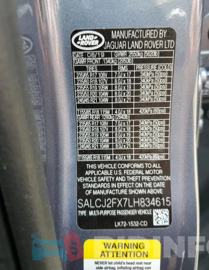 SALCJ2FX7LH834615 Photo# 13