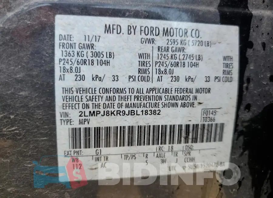 2LMPJ8KR9JBL18382 Photo# 14