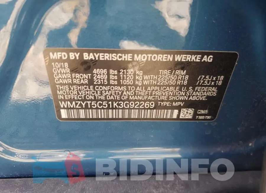 WMZYT5C51K3G92269 Photo# 12