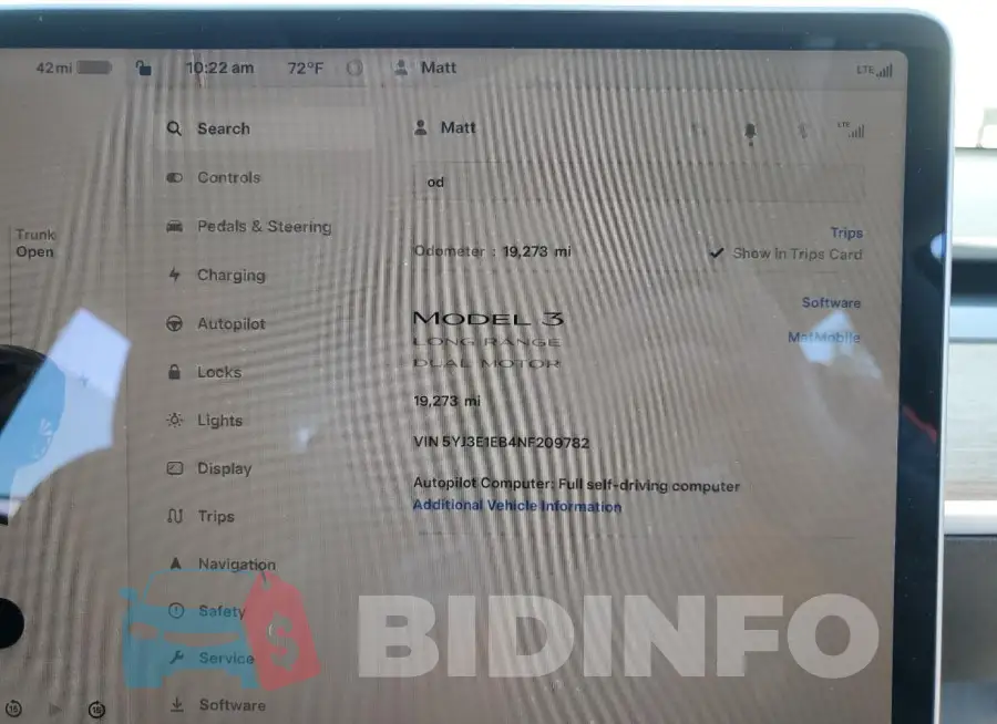 5YJ3E1EB4NF209782 Photo# 9