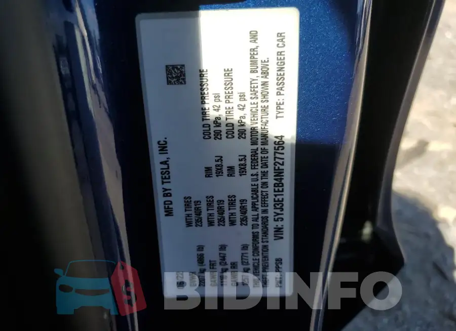 5YJ3E1EB4NF277564 Photo# 12