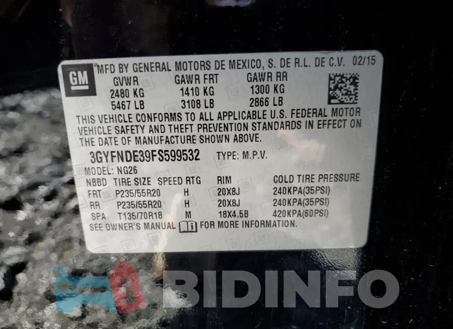 3GYFNDE39FS599532 Photo# 13