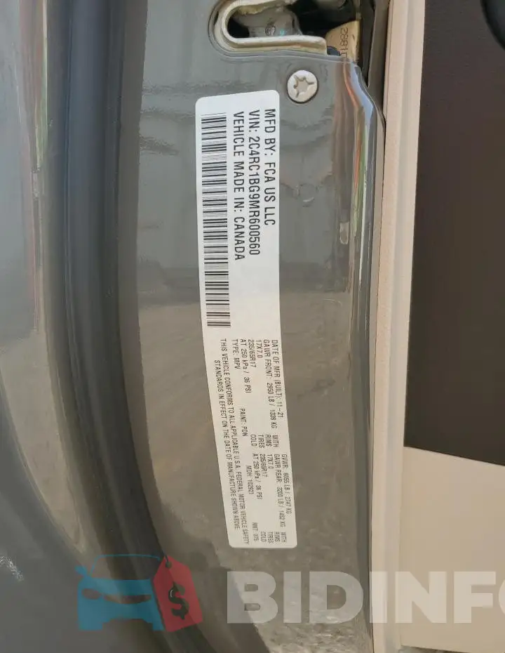 2C4RC1BG9MR600560 Photo# 13