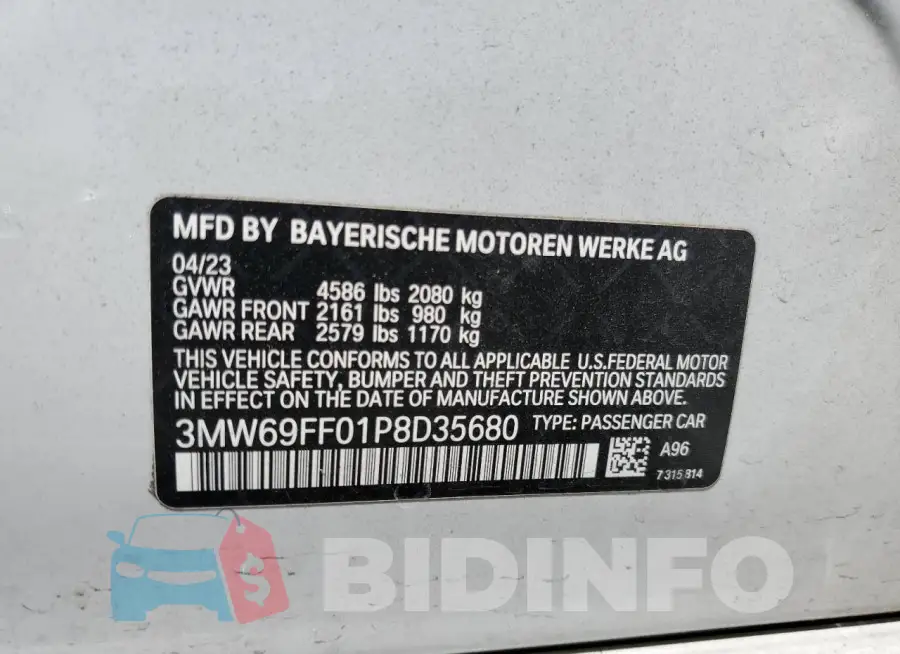3MW69FF01P8D35680 Photo# 13