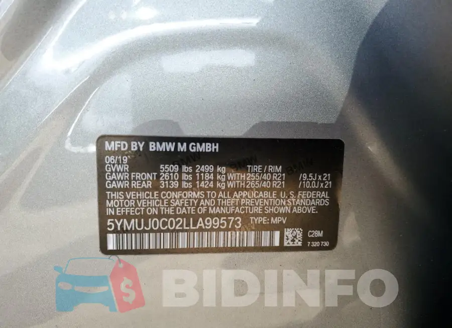 5YMUJ0C02LLA99573 Photo# 13