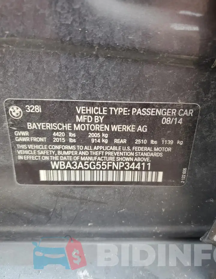WBA3A5G55FNP34411 Photo# 12