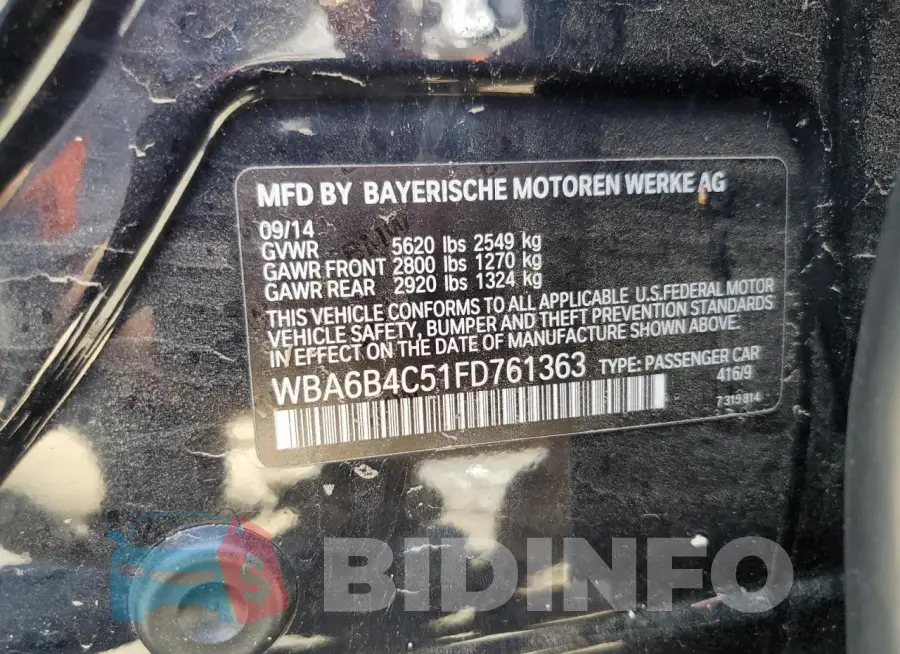 WBA6B4C51FD761363 Photo# 12