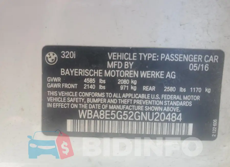 WBA8E5G52GNU20484 Photo# 13