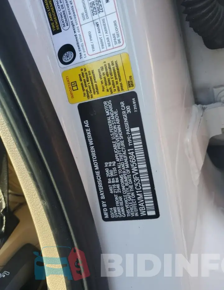 WBAVM1C53FVW56841 Photo# 12