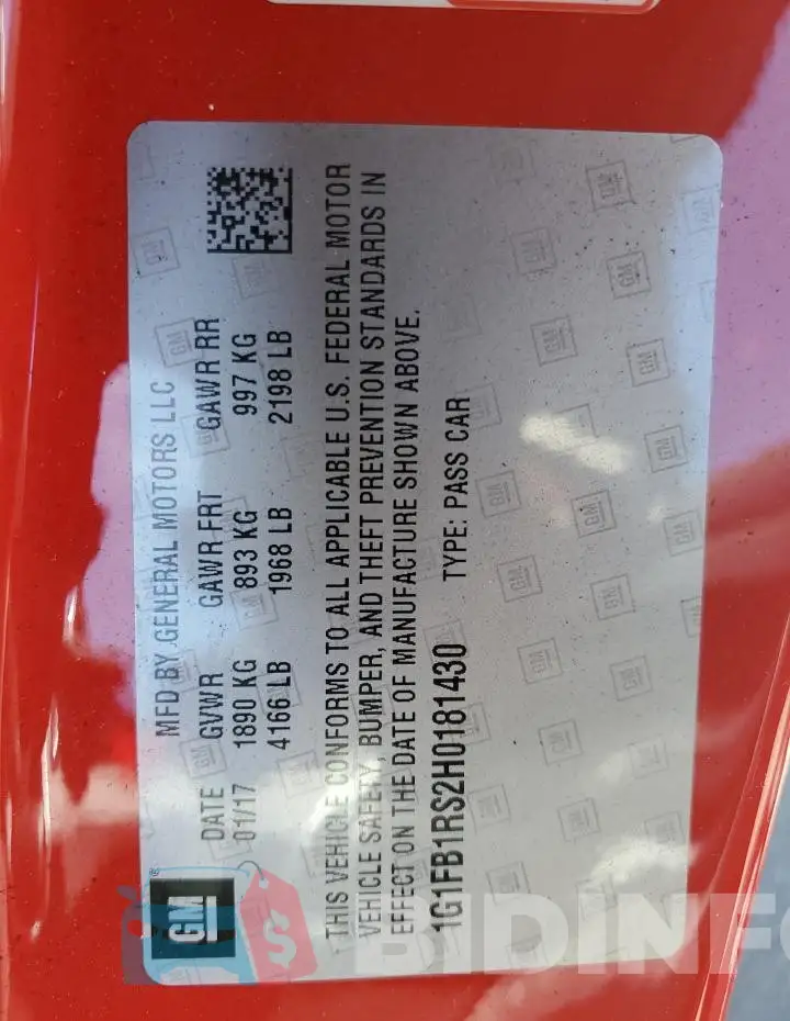 1G1FB1RS2H0181430 Photo# 12