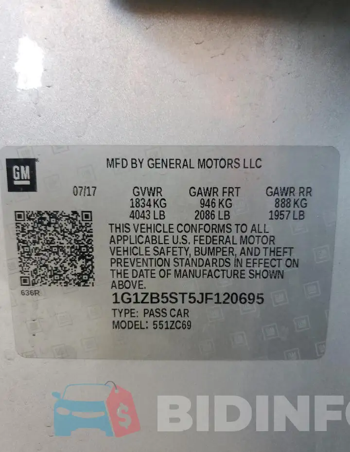 1G1ZB5ST5JF120695 Photo# 12