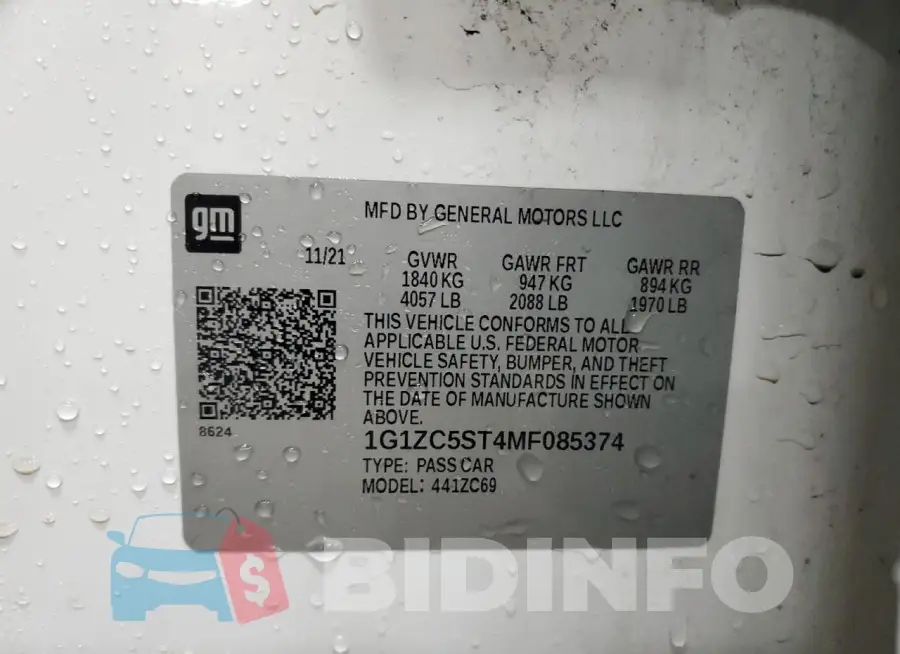 1G1ZC5ST4MF085374 Photo# 13