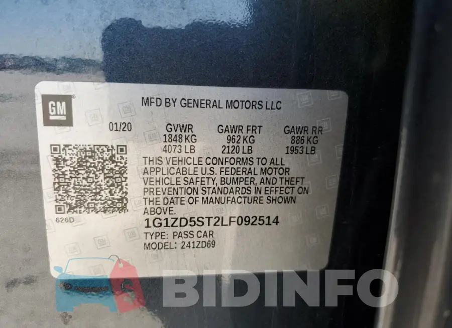 1G1ZD5ST2LF092514 Photo# 12