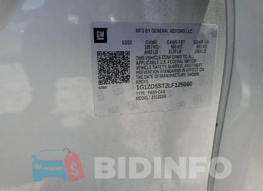 1G1ZD5ST2LF125060 Photo# 13