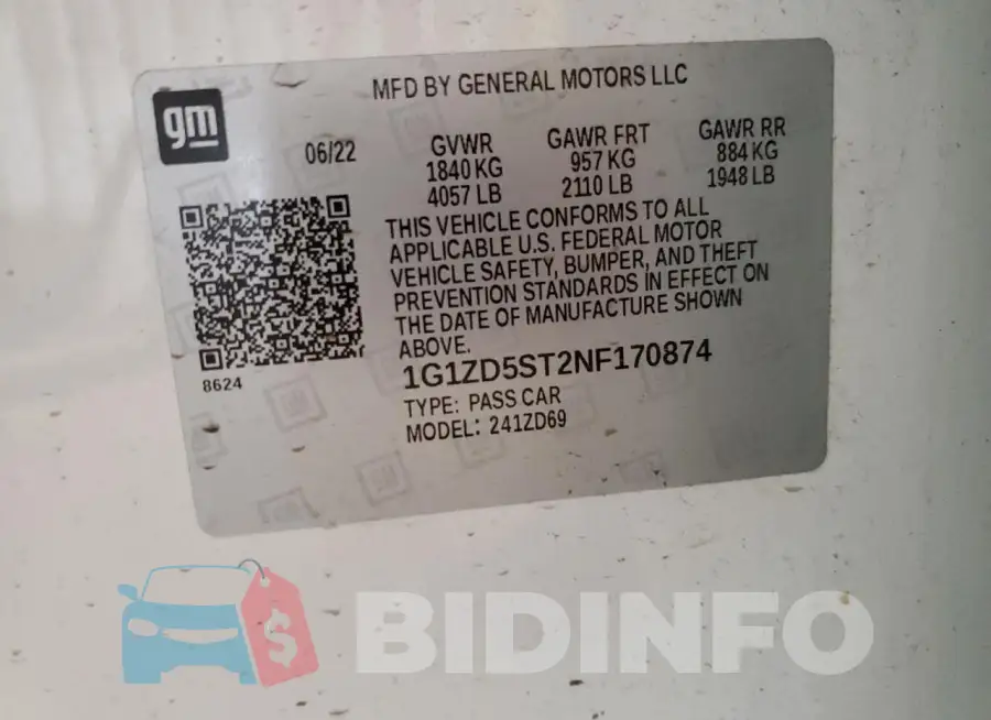 1G1ZD5ST2NF170874 Photo# 12