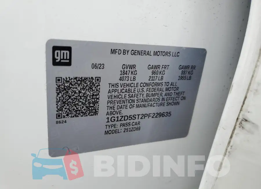 1G1ZD5ST2PF229635 Photo# 13