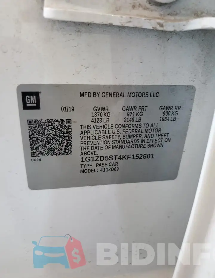 1G1ZD5ST4KF152601 Photo# 12