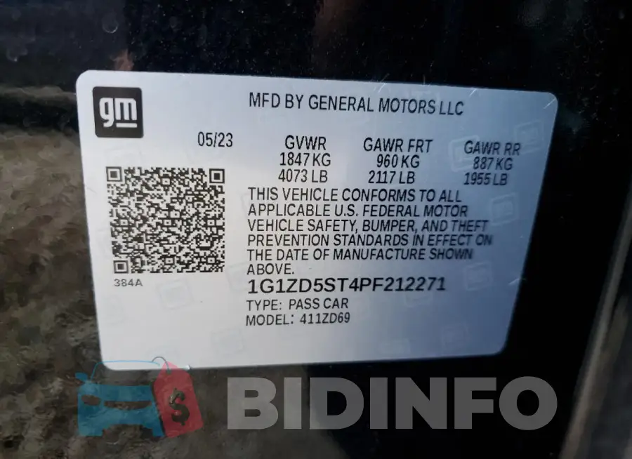 1G1ZD5ST4PF212271 Photo# 13