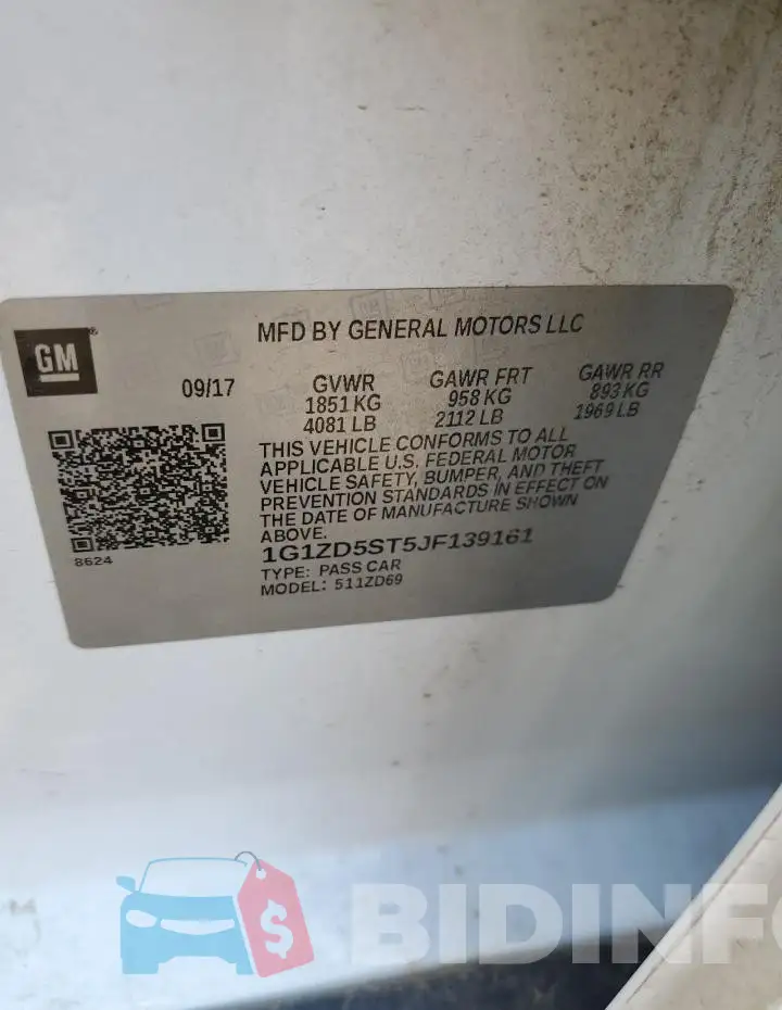 1G1ZD5ST5JF139161 Photo# 13