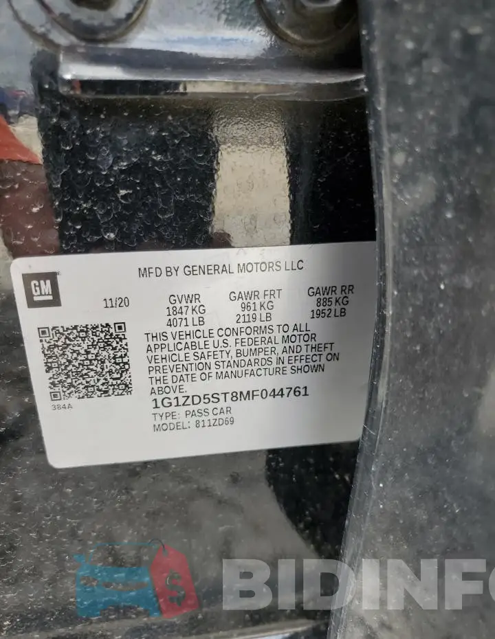 1G1ZD5ST8MF044761 Photo# 12