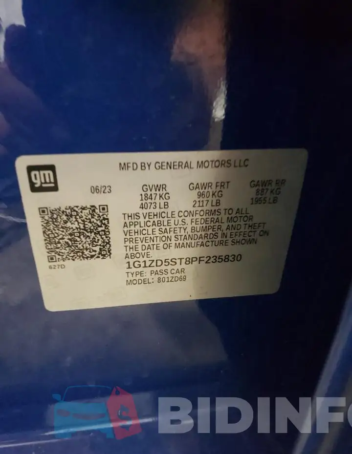 1G1ZD5ST8PF235830 Photo# 12