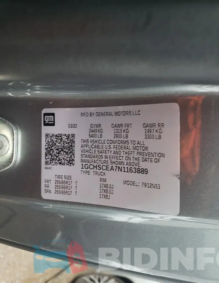 1GCHSCEA7N1163889 Photo# 12