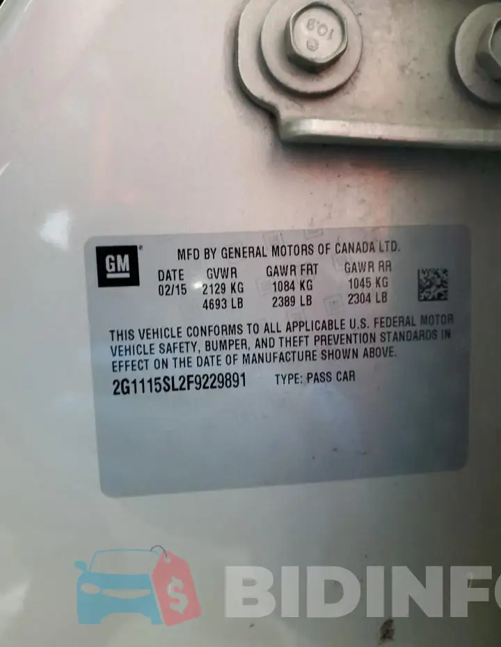 2G1115SL2F9229891 Photo# 12