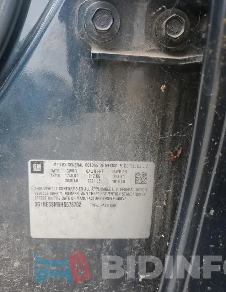 3G1BE5SM6HS573702 Photo# 12