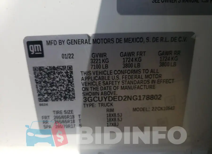 3GCUYDED2NG178802 Photo# 12