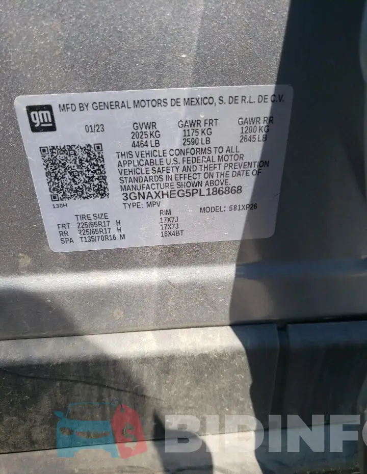 3GNAXHEG5PL186868 Photo# 13