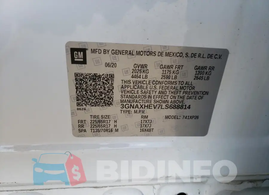 3GNAXHEV7LS688814 Photo# 13