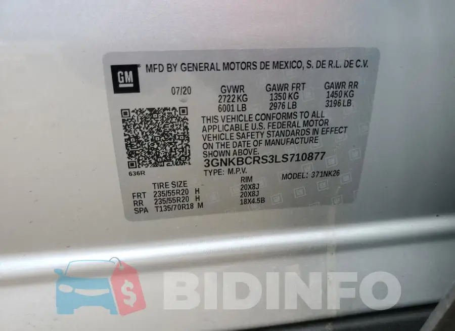 3GNKBCRS3LS710877 Photo# 12