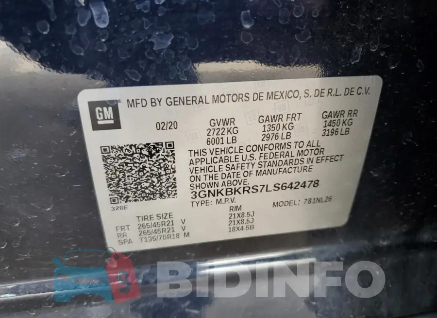 3GNKBKRS7LS642478 Photo# 12
