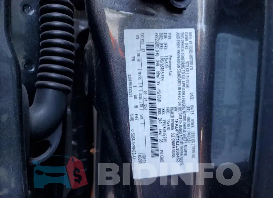 1FADP3E28JL308452 Photo# 12