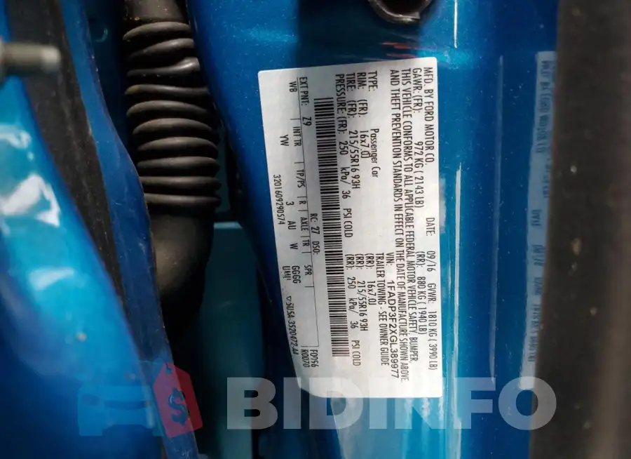 1FADP3F2XGL389977 Photo# 12