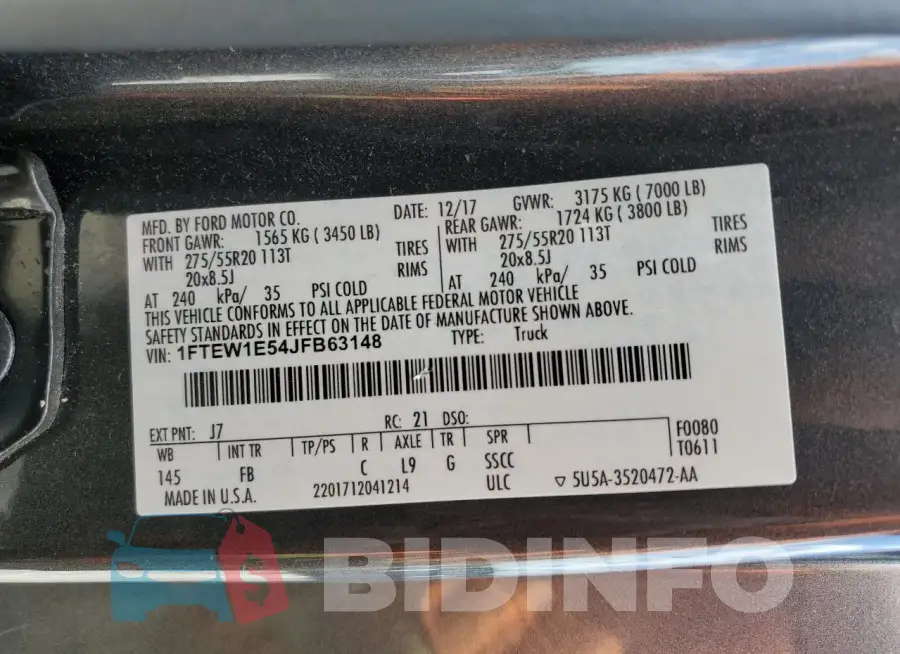 1FTEW1E54JFB63148 Photo# 12