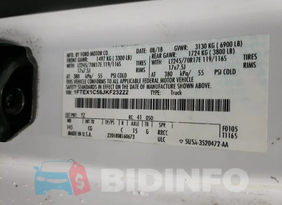 1FTEX1C56JKF23222 Photo# 12