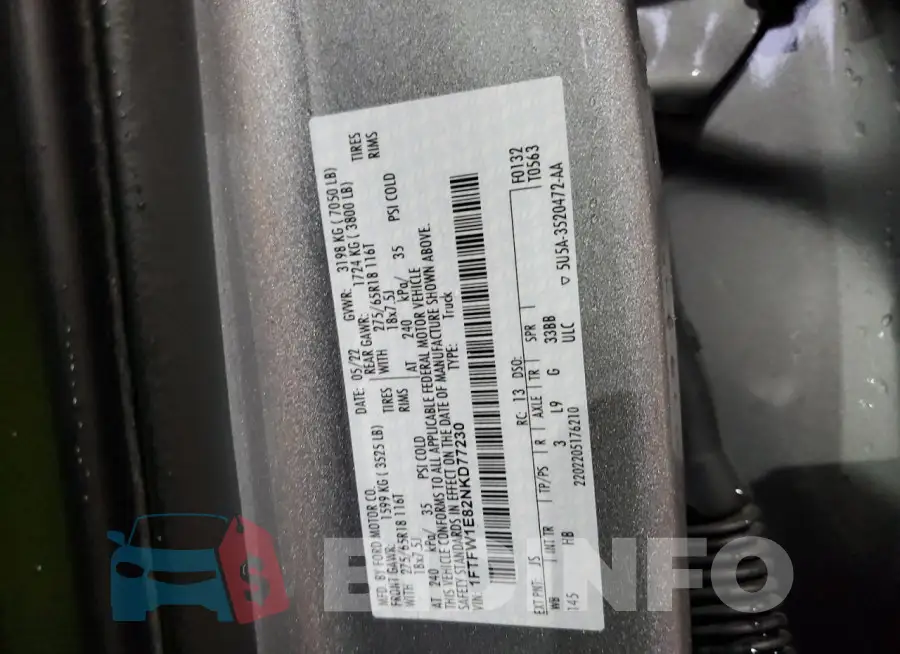 1FTFW1E82NKD77230 Photo# 13