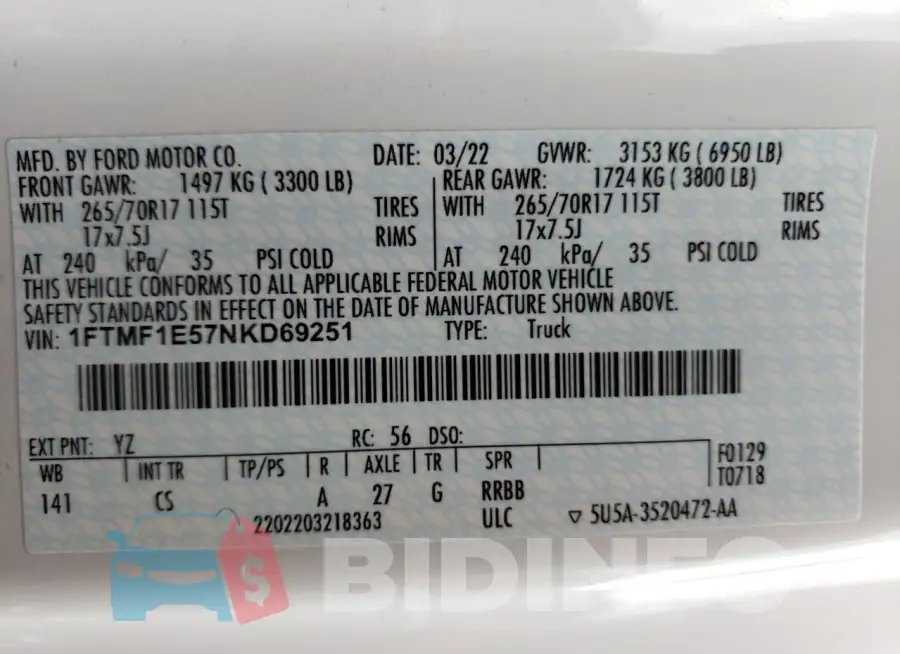 1FTMF1E57NKD69251 Photo# 12