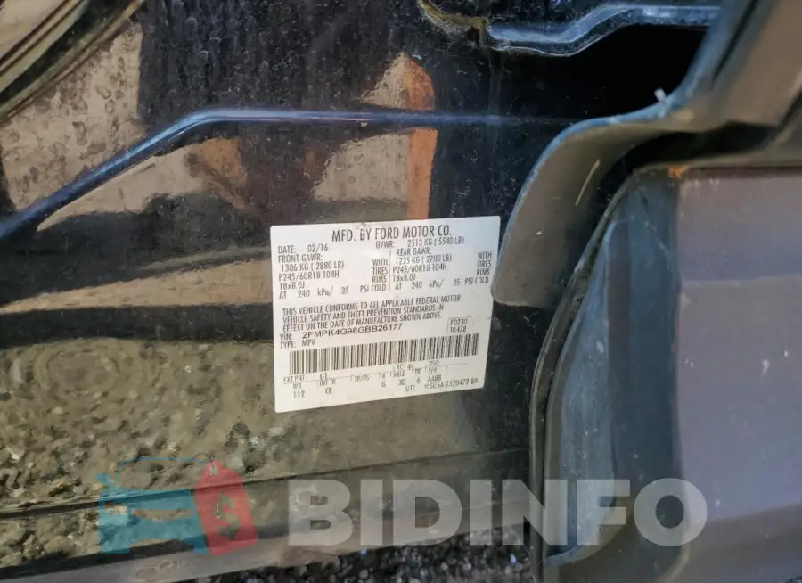 2FMPK4G98GBB26177 Photo# 13
