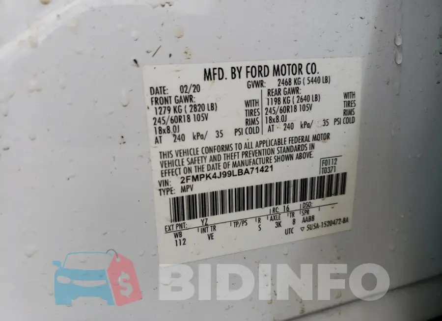 2FMPK4J99LBA71421 Photo# 13