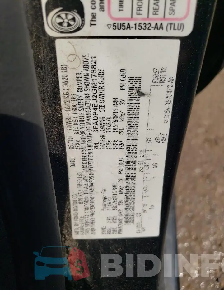 3FADP4EJ2GM178821 Photo# 12