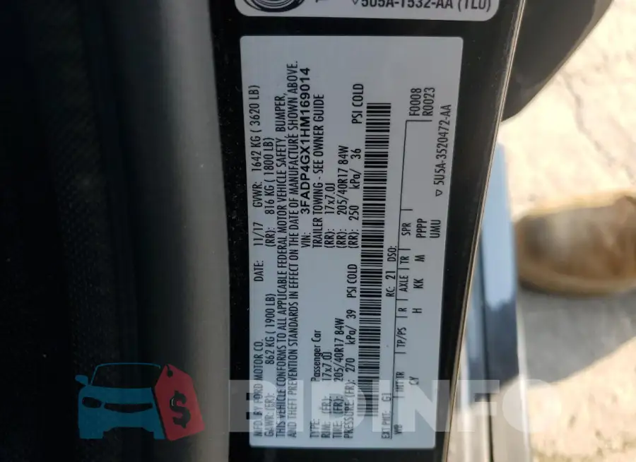3FADP4GX1HM169014 Photo# 12