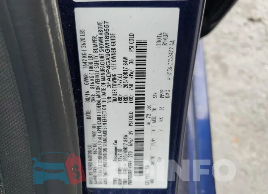 3FADP4GX9GM189557 Photo# 12