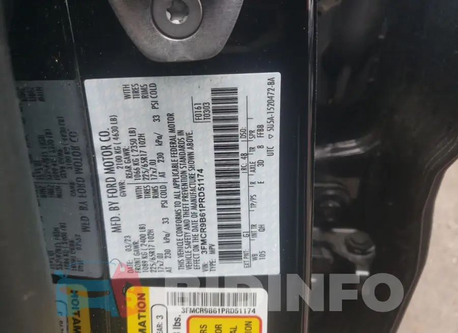 3FMCR9B61PRD51174 Photo# 13
