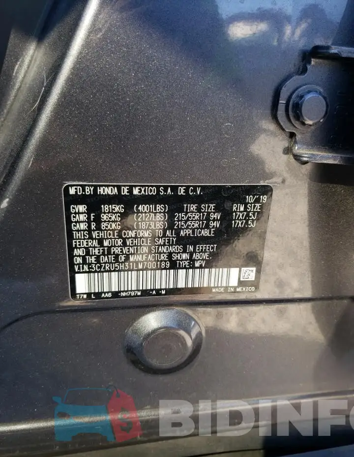 3CZRU5H31LM700189 Photo# 13