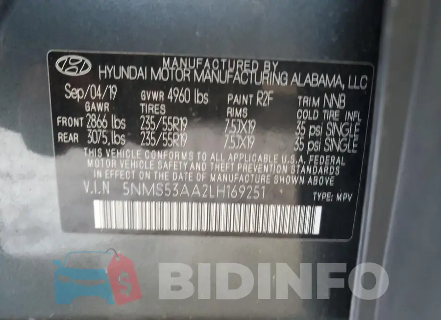 5NMS53AA2LH169251 Photo# 12